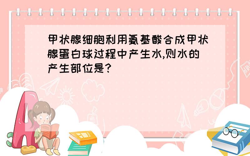 甲状腺细胞利用氨基酸合成甲状腺蛋白球过程中产生水,则水的产生部位是?