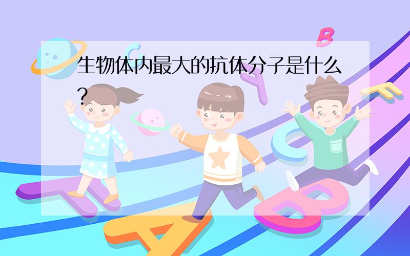 生物体内最大的抗体分子是什么?