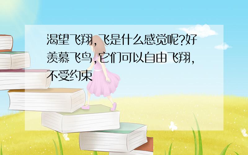 渴望飞翔,飞是什么感觉呢?好羡慕飞鸟,它们可以自由飞翔,不受约束