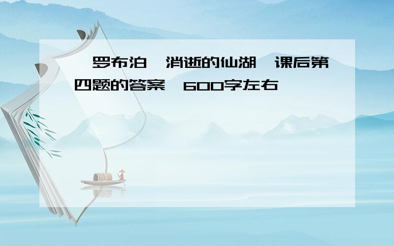 《罗布泊,消逝的仙湖》课后第四题的答案、600字左右、