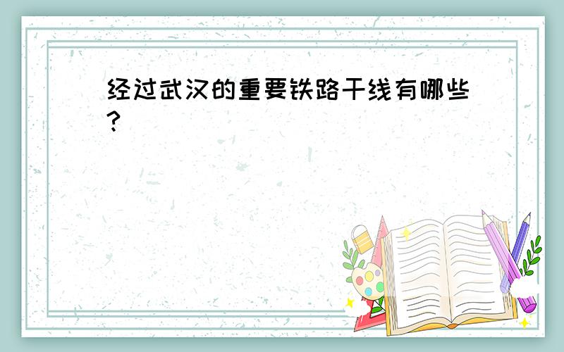 经过武汉的重要铁路干线有哪些?