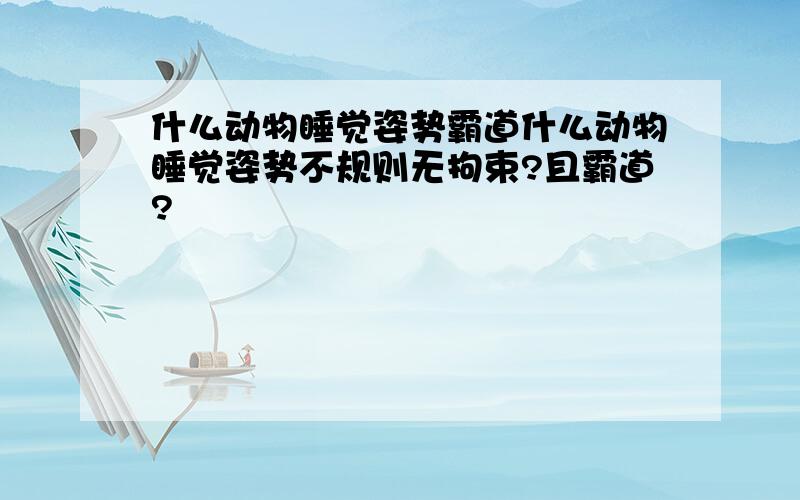 什么动物睡觉姿势霸道什么动物睡觉姿势不规则无拘束?且霸道?