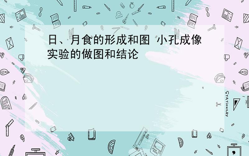 日、月食的形成和图 小孔成像实验的做图和结论