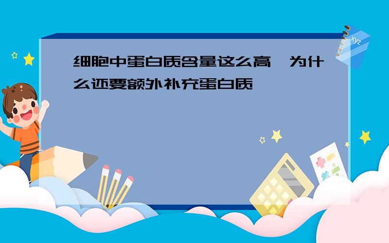 细胞中蛋白质含量这么高,为什么还要额外补充蛋白质