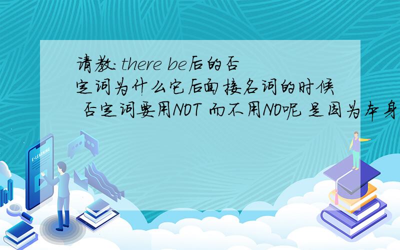 请教：there be后的否定词为什么它后面接名词的时候 否定词要用NOT 而不用NO呢 是因为本身倒装的原因吗? 比如 there is not much to say. 而i have no apples.为什么这两个句子里的否定词不同 谢谢