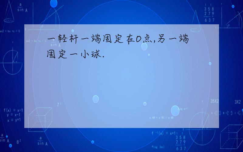 一轻杆一端固定在O点,另一端固定一小球.