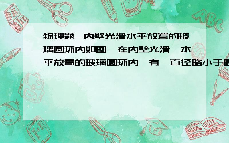 物理题-内壁光滑水平放置的玻璃圆环内如图,在内壁光滑、水平放置的玻璃圆环内,有一直径略小于圆环口径的如图,在内壁光滑、水平放置的玻璃圆环内,有一直径略小于圆环口径的带正电的