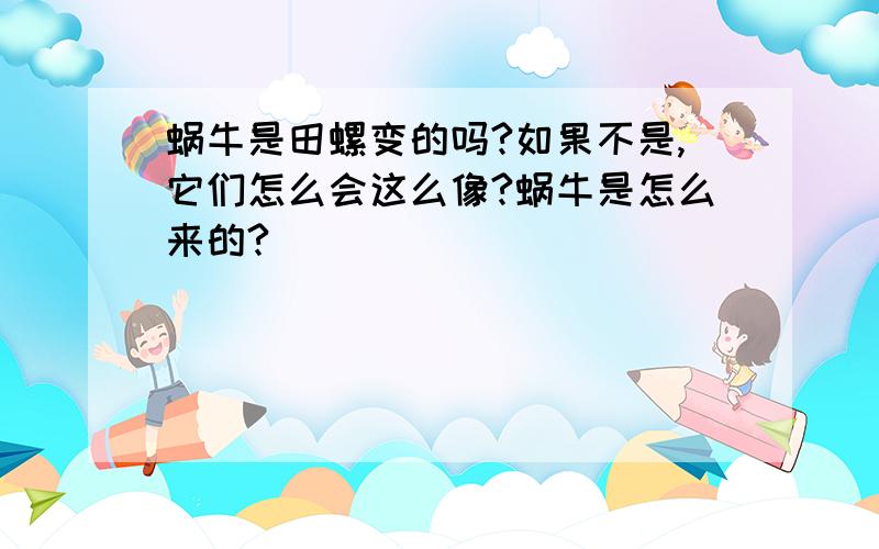 蜗牛是田螺变的吗?如果不是,它们怎么会这么像?蜗牛是怎么来的?