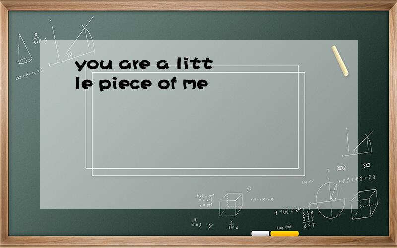 you are a little piece of me