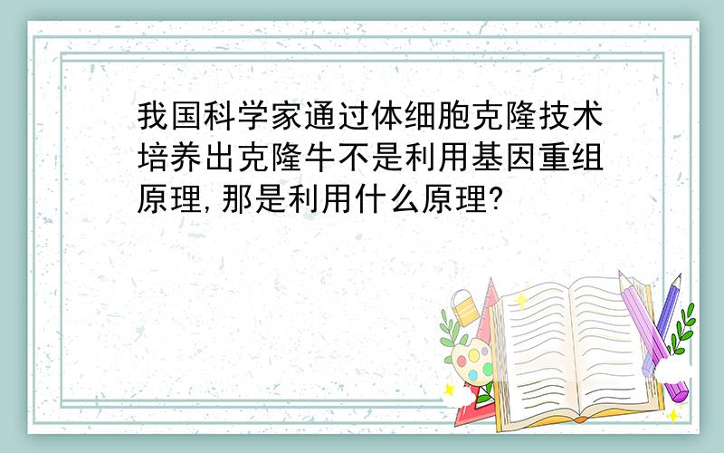 我国科学家通过体细胞克隆技术培养出克隆牛不是利用基因重组原理,那是利用什么原理?