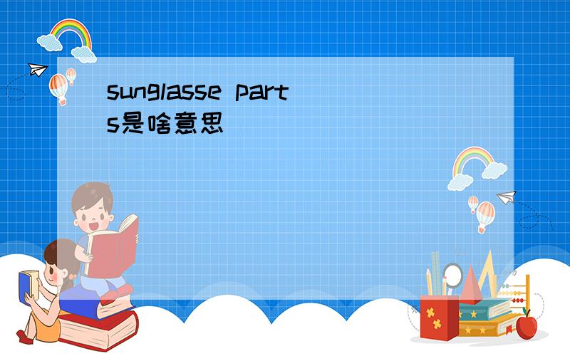 sunglasse parts是啥意思