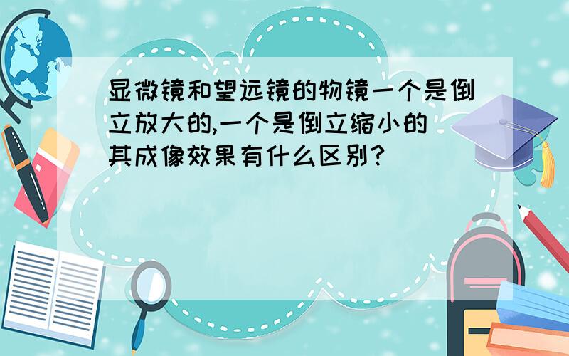 显微镜和望远镜的物镜一个是倒立放大的,一个是倒立缩小的 其成像效果有什么区别?