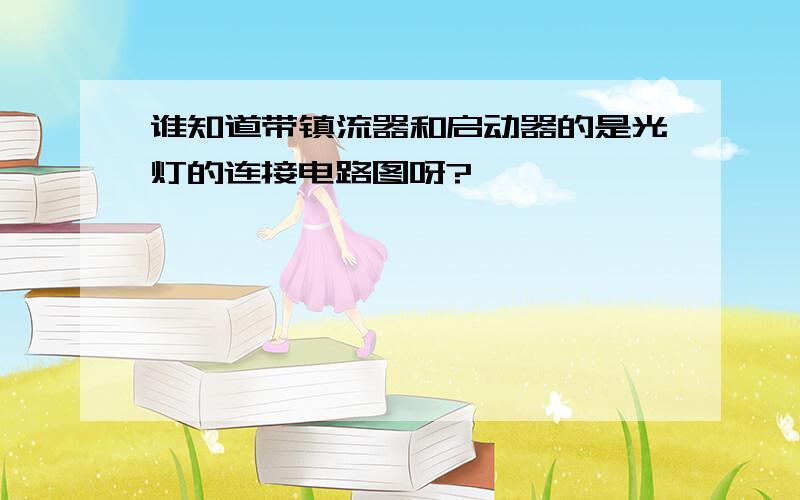 谁知道带镇流器和启动器的是光灯的连接电路图呀?