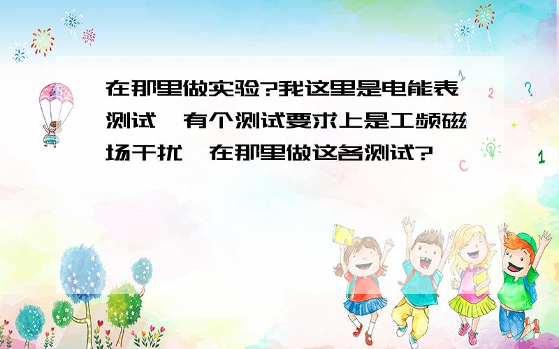 在那里做实验?我这里是电能表测试,有个测试要求上是工频磁场干扰,在那里做这各测试?