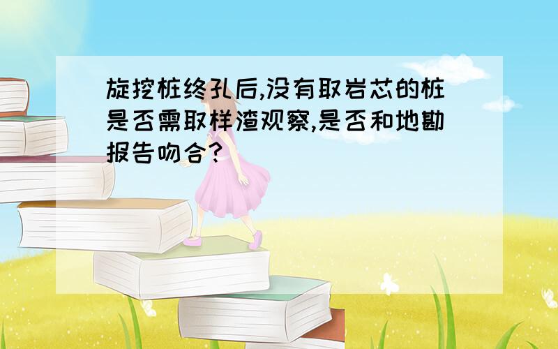 旋挖桩终孔后,没有取岩芯的桩是否需取样渣观察,是否和地勘报告吻合?