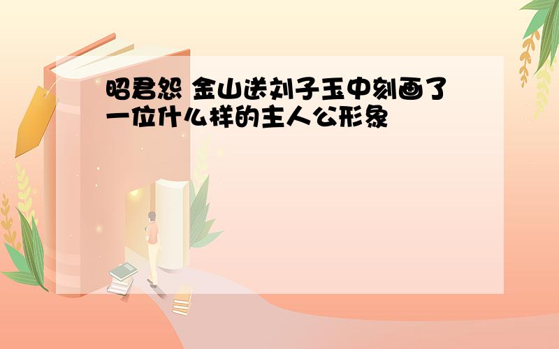 昭君怨 金山送刘子玉中刻画了一位什么样的主人公形象