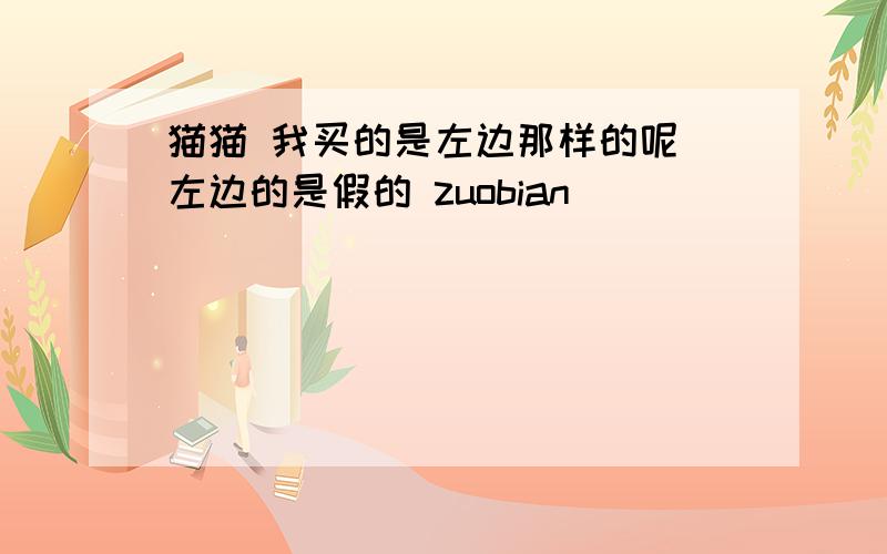 猫猫 我买的是左边那样的呢 左边的是假的 zuobian