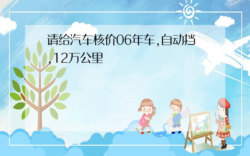 请给汽车核价06年车,自动挡,12万公里