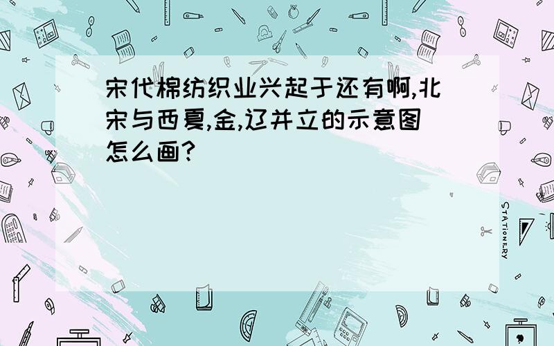 宋代棉纺织业兴起于还有啊,北宋与西夏,金,辽并立的示意图怎么画?