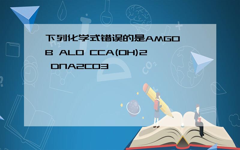 下列化学式错误的是AMGO B ALO CCA(OH)2 DNA2CO3