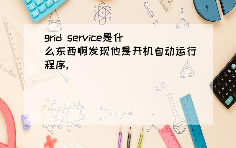 grid service是什么东西啊发现他是开机自动运行程序,