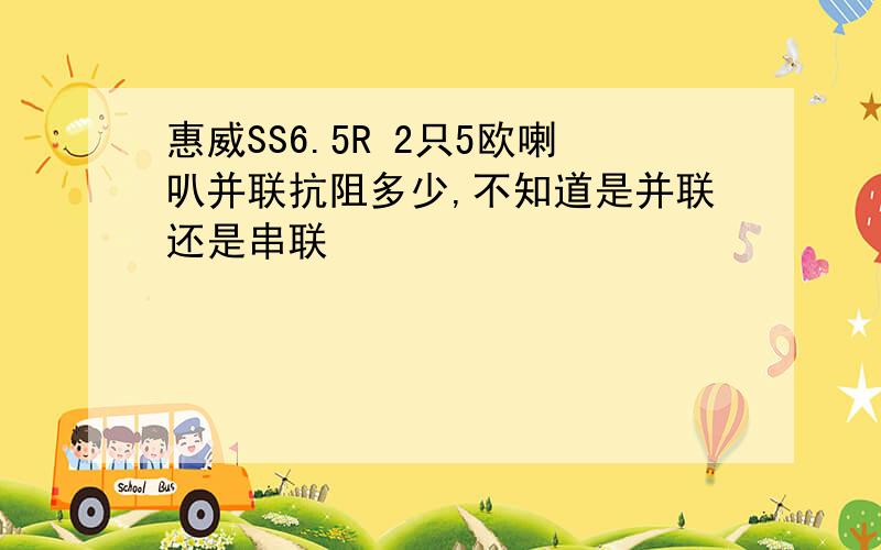 惠威SS6.5R 2只5欧喇叭并联抗阻多少,不知道是并联还是串联