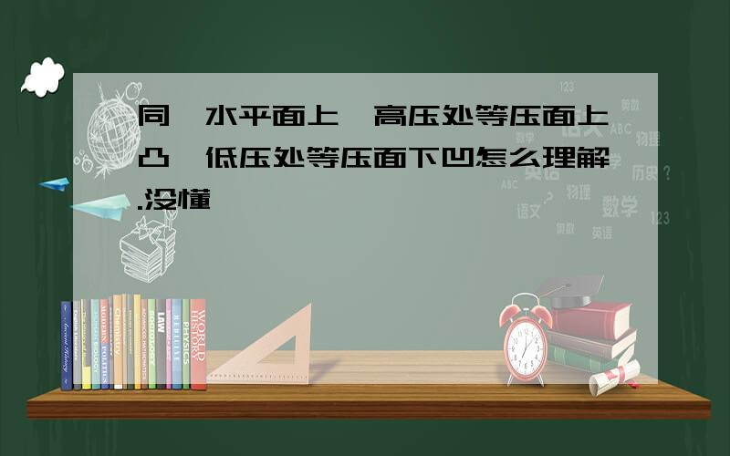 同一水平面上,高压处等压面上凸,低压处等压面下凹怎么理解.没懂,