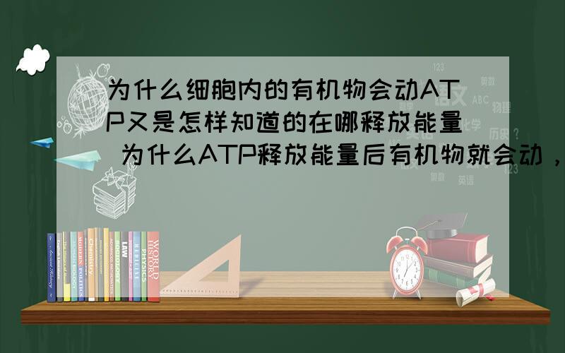 为什么细胞内的有机物会动ATP又是怎样知道的在哪释放能量 为什么ATP释放能量后有机物就会动，而且还知道往哪里移动？我很疑惑啊