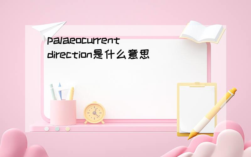 palaeocurrent direction是什么意思