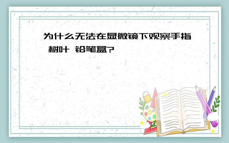 为什么无法在显微镜下观察手指 树叶 铅笔盒?