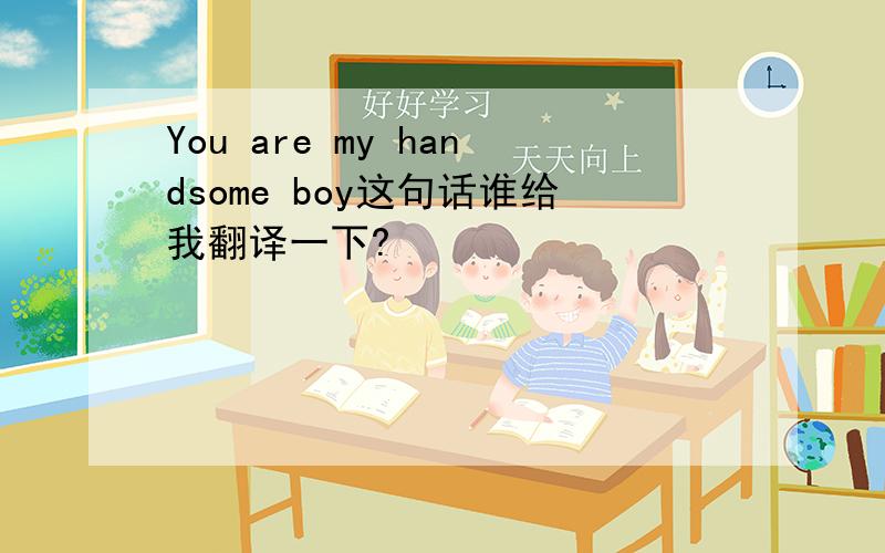 You are my handsome boy这句话谁给我翻译一下?