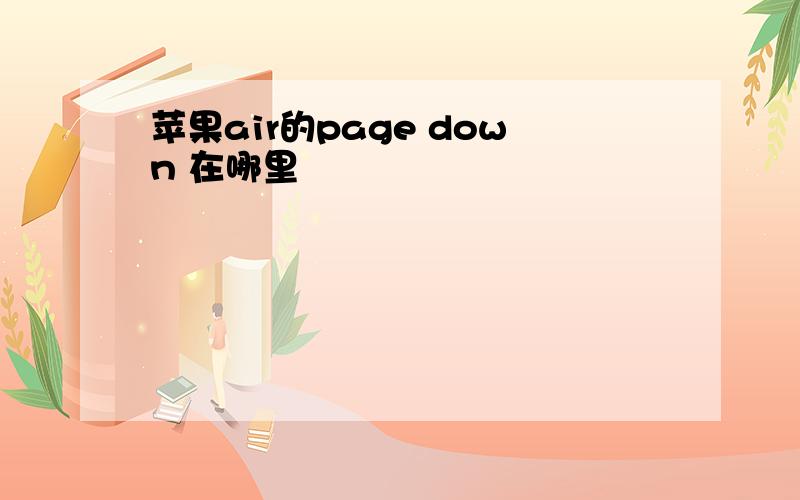 苹果air的page down 在哪里