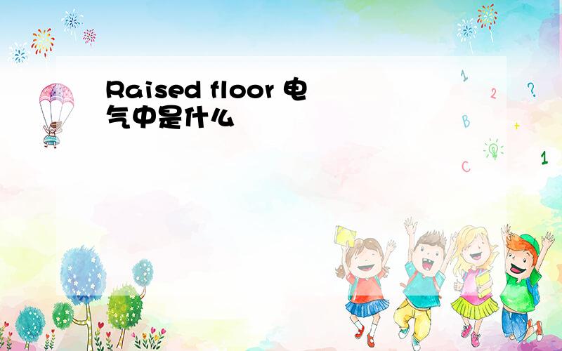 Raised floor 电气中是什么