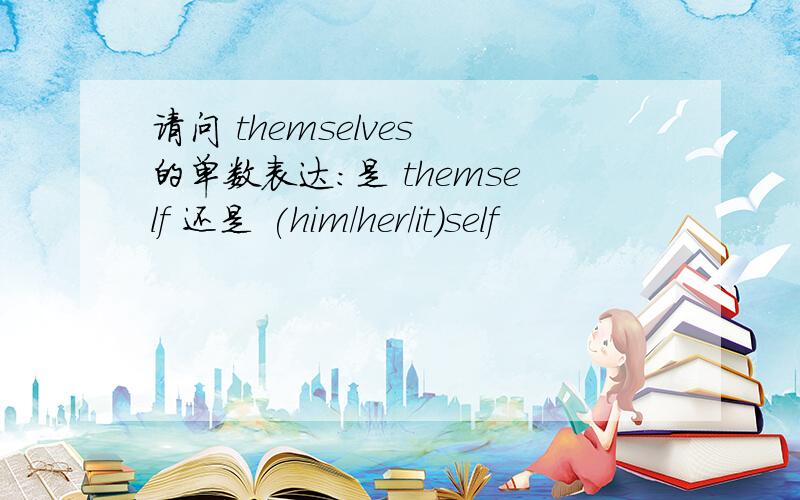 请问 themselves 的单数表达：是 themself 还是 (him/her/it)self