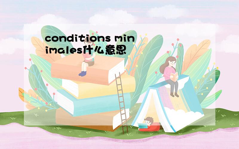 conditions minimales什么意思