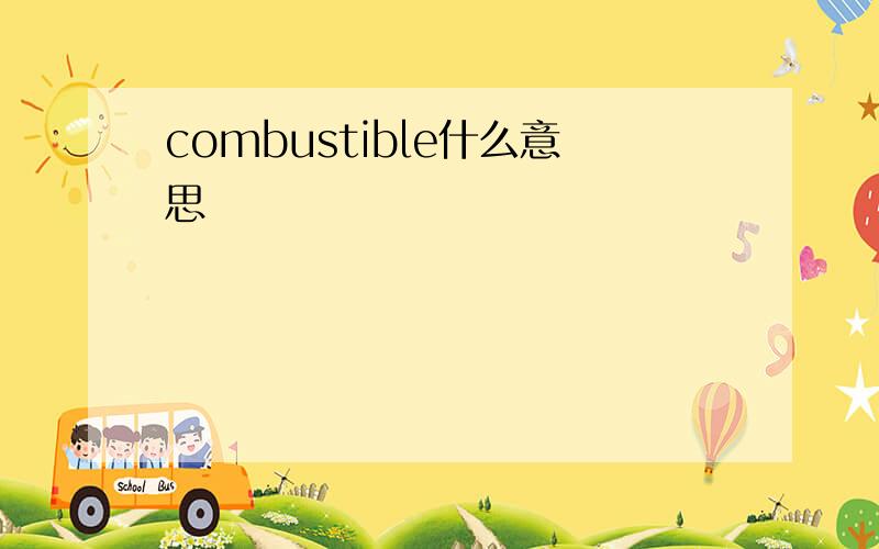 combustible什么意思