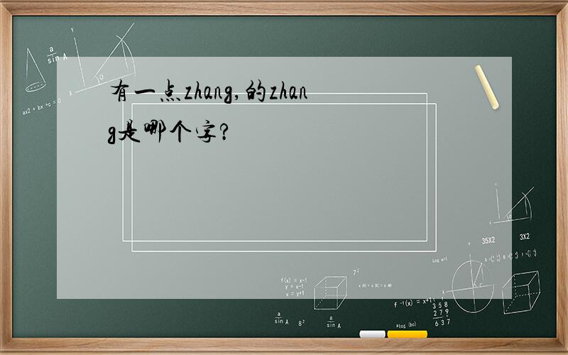 有一点zhang,的zhang是哪个字?