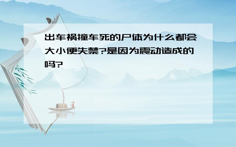 出车祸撞车死的尸体为什么都会大小便失禁?是因为震动造成的吗?