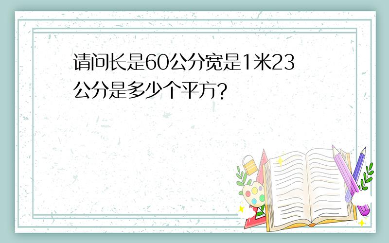 请问长是60公分宽是1米23公分是多少个平方?