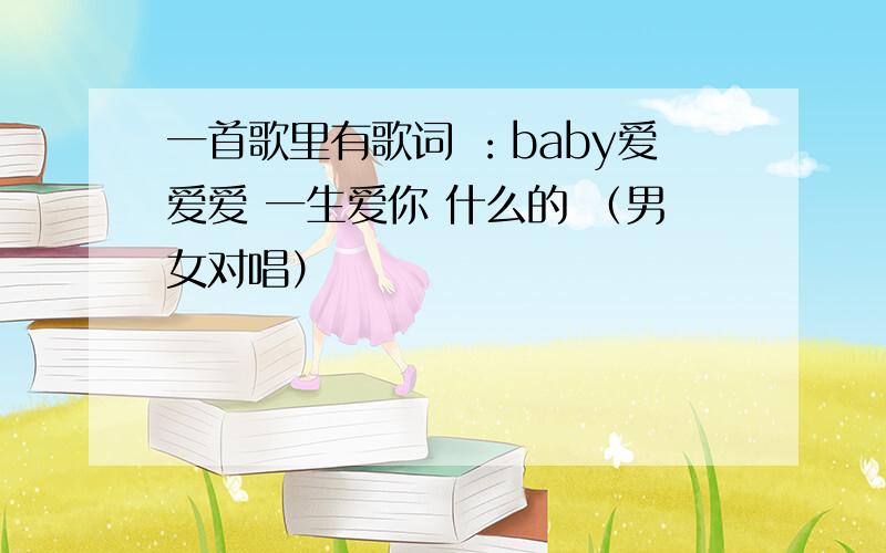 一首歌里有歌词 ：baby爱爱爱 一生爱你 什么的 （男女对唱）