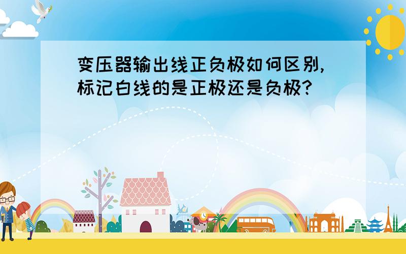 变压器输出线正负极如何区别,标记白线的是正极还是负极?