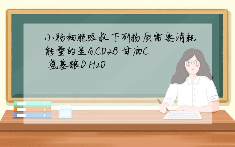 小肠细胞吸收下列物质需要消耗能量的是A.CO2B 甘油C 氨基酸D H2O