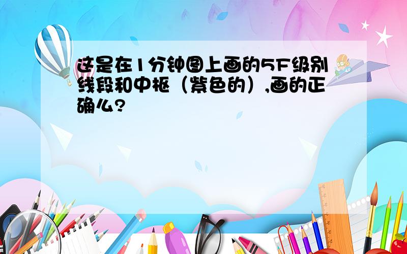 这是在1分钟图上画的5F级别线段和中枢（紫色的）,画的正确么?