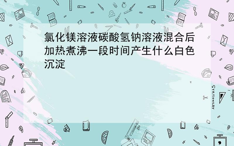 氯化镁溶液碳酸氢钠溶液混合后加热煮沸一段时间产生什么白色沉淀