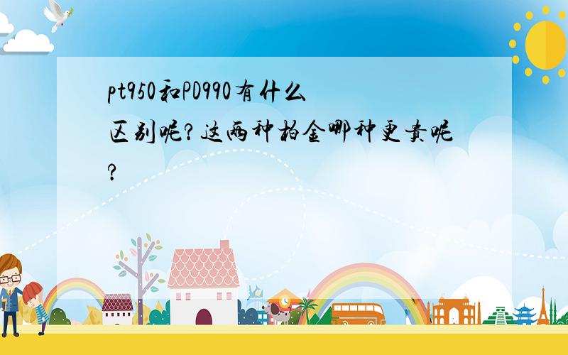 pt950和PD990有什么区别呢?这两种柏金哪种更贵呢?