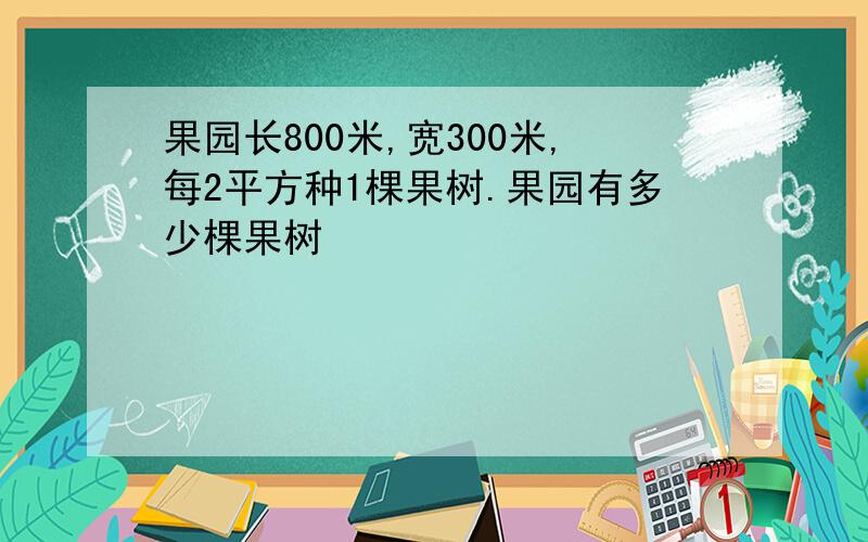 果园长800米,宽300米,每2平方种1棵果树.果园有多少棵果树