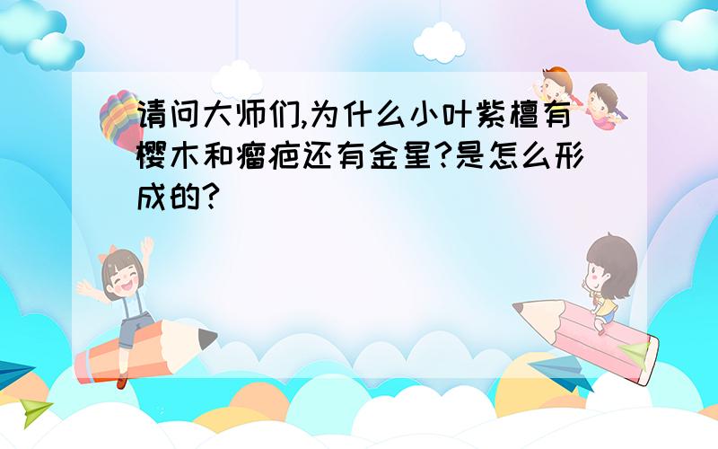 请问大师们,为什么小叶紫檀有樱木和瘤疤还有金星?是怎么形成的?