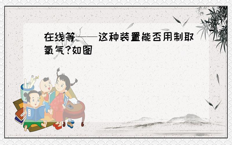 在线等——这种装置能否用制取氧气?如图