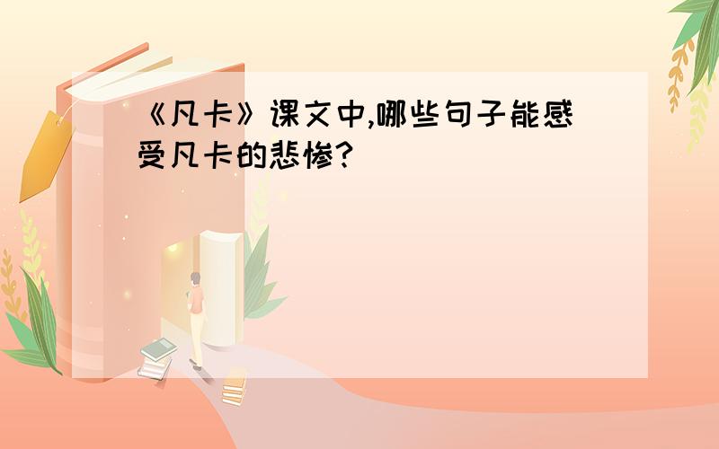 《凡卡》课文中,哪些句子能感受凡卡的悲惨?