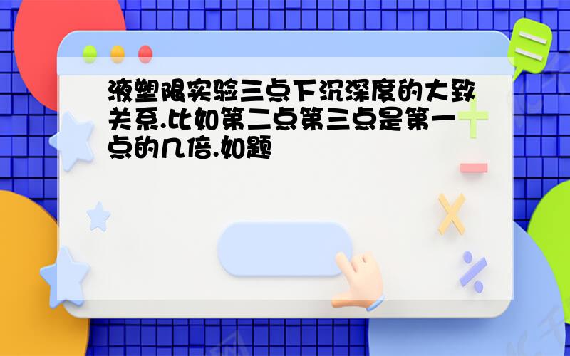 液塑限实验三点下沉深度的大致关系.比如第二点第三点是第一点的几倍.如题